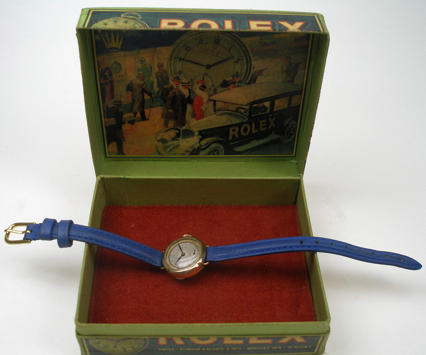 ROLEX Damenuhr 9 ct. Gold um 1930 mit alter Box